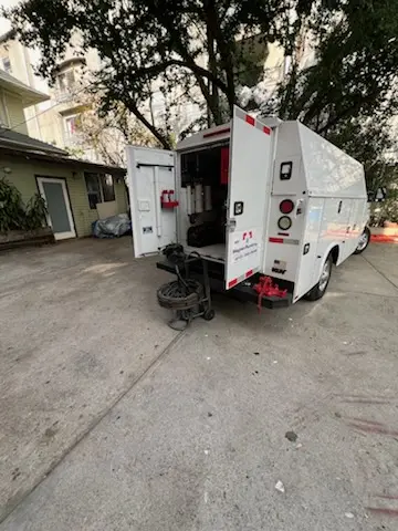 Magnet Plumbing service vehicle on-site for Sewer Line Repair in Tamiami Lakes
